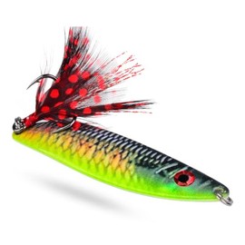 FOLANDO S‑Shaped Metal Spoon Lure 7.5cm 17g with Blood Groove Treble Hook – Vibrating Sinking Bait for All Depths