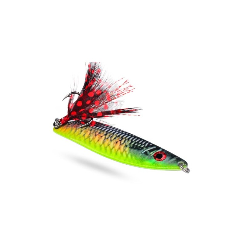 FOLANDO S‑Shaped Metal Spoon Lure 7.5cm 17g with Blood Groove
