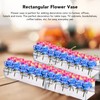 Clear Acrylic Flower Vase Multi Holes Elegant Decorative Long Rectangle
