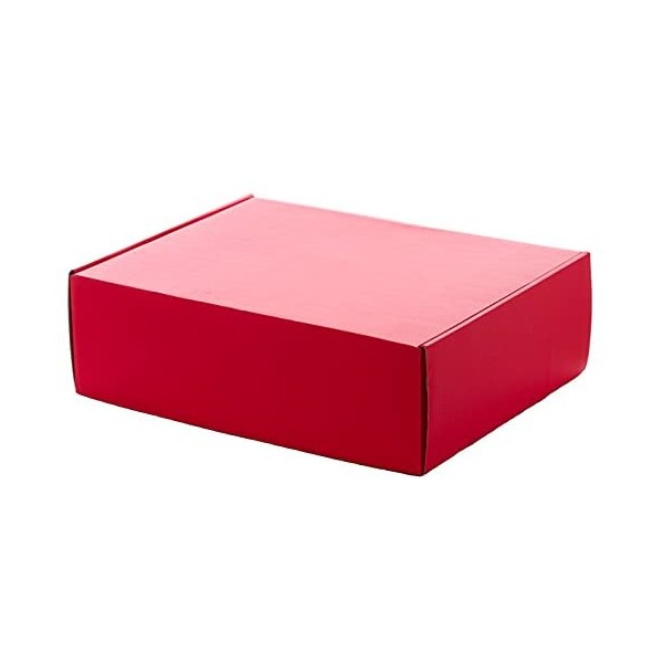 Corrugated Tuck Top Box - Red - 13-1/8" x 7-1/8" x 3-1/2" - Case of 50