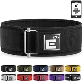 Cinturón de levantamiento de pesas de Element 26 con exclusiva hebilla de acero con autobloqueo para hombres y mujeres | Perfecto para levantamiento de pesas y levantamiento olímpico - Negro, X-Pequeño