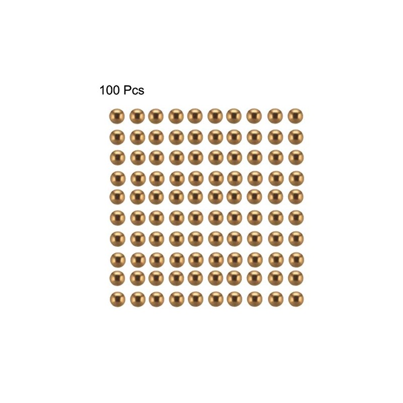 sourcing map 100 x Precision Balls, Solid Brass Balls, 4