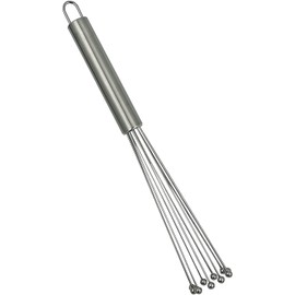 1 Pieces Wand Whisk, Mini Ball Whisk,Newness Durable Environmentally Friendly 304 Stainless Steel Ball Whisk Beater Egg Beater Manual Mixer Whisk Cooking Blender for Sauces,Eggs,Cream (12 In / 30.4cm)