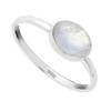 81stgeneration Women's 925 Sterling Silver Moonstone Oval Gemstone Birthstone Stackable