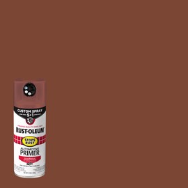 Rust-Oleum 384756 Stops Rust Custom Spray 5-in-1 Automotive Primer Spray, 12 oz, Flat Red