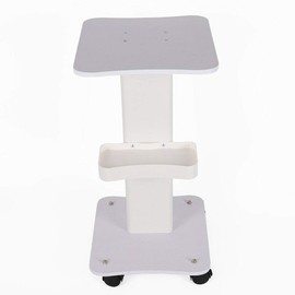 Hair Salon Aluminum Trolley Instrument Tray Rolling Beauty Cart Wheel Stand