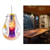 BEWAMF Modern Glass Island Pendant Light Lava Irregular Shape Chic