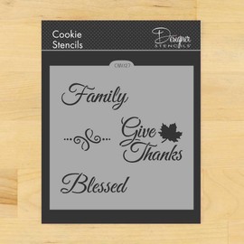 Give Thanks Cookie and Craft Stencil by Designer Stencils