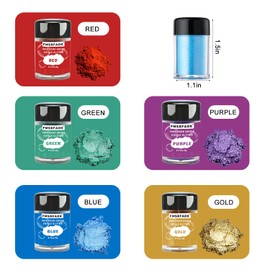 4 Colors Luster Dust Edible Set, Edible Food-Grade Glimmer Powder,Edible Glitter for Drinks Desserts,Wine , Beverages, Candy,Cakes, Strawberries, Cookies, Fondant, Home Bakery Restaurant Vegan,for Halloween and Christmas Gifts