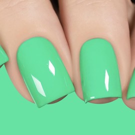 Vishine Neon Color Gel Nail Polish, 16ml Freshing Vivid Seafoam Green Cream Gel Nail Soak Off UV LED Nail Lamp Gel Polish Nail Art Manicure Salon DIY Home 0.54Oz #M101