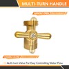 2-Pack HeSun Brass Garden Hose Faucet/Valve, 1/2" FIP Inlet x