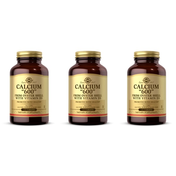 Calcium "600" (Oyster Shell Calcium) 120 Tabs 3-Pack