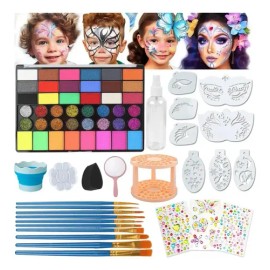 Kit De Pintura Facial Maquillaje Corporal Base Agua 42 Color                                                                                          