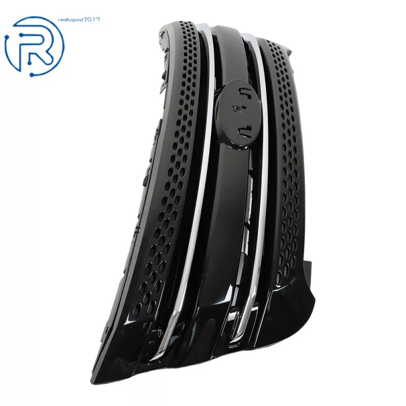 netuera Front Upper+Lower Grille Gloss Black Grill For 2011-2015 Ford