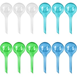 Nowaca Plant Watering Globes, 12PCS Self Watering Globes, Plastic Plant Self Watering Devices for Potted Plants