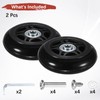 Luggage Suitcase Replacement Wheels [2pcs] - 75 x 24 mm