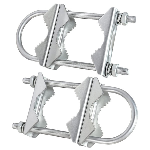Double Antenna Mast Clamp V Jaw Block with U Bolts,