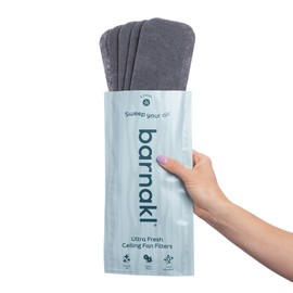 Barnakl Ultra Fresh Ceiling Fan Filters | Made with Zeolite and Coconut Shell Carbon to Trap All Odors and Airborne Contaminants | Fits All Ceiling Fans (5-Pack)