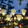 Solar Christmas Pathway Lights, 5 Pack Solar Christmas Decor Santa