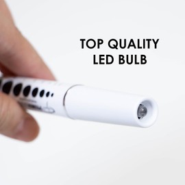 Primacare DL-9325 LED Diagnostic Penlight with Imprinted Pupil Gauge, Reusable and Lightweight Medical Pen Light for Nurse, Student, Doctors EMT, Batteries Included, White