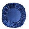JHCHMX Satin Navy Blue Fitted Sheets Single Bed,Deep Pocket Soft