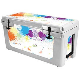 MightySkins (Cooler Not Included) Skin Compatible with RTIC 65 Cooler (2017 Model) - Splash of Color | Protective, Durable, and Unique Vinyl Decal wrap Cover | Easy to Apply | Made in The USA
