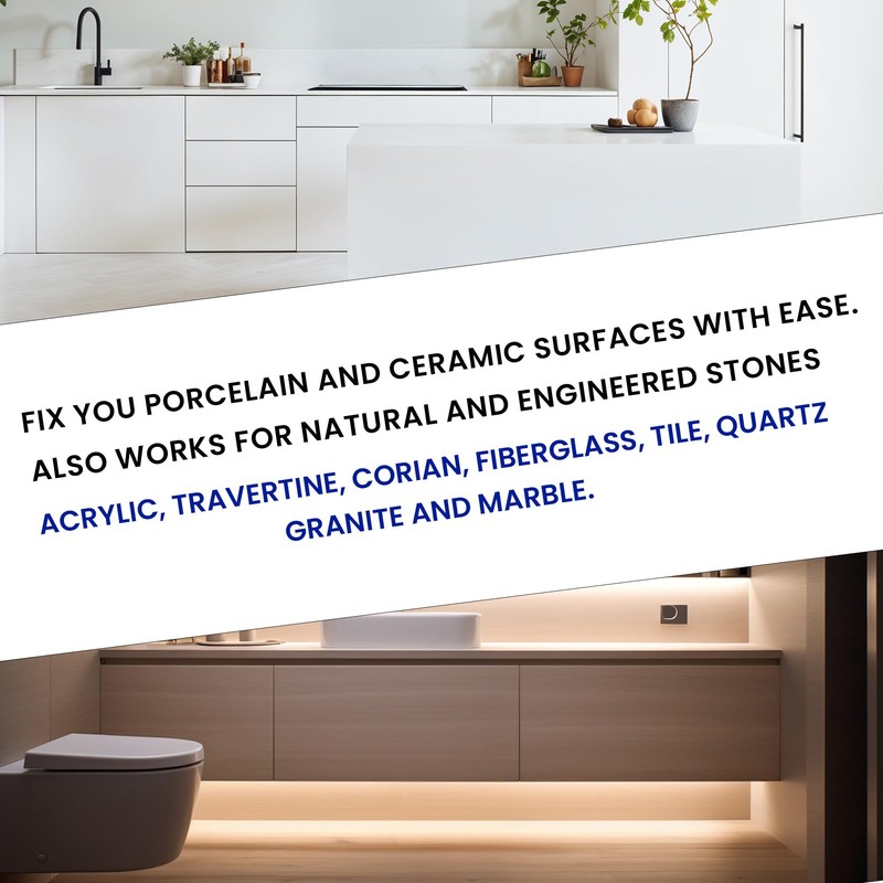 Granite Repair Kit (White) I Suitable for Most Repairs I