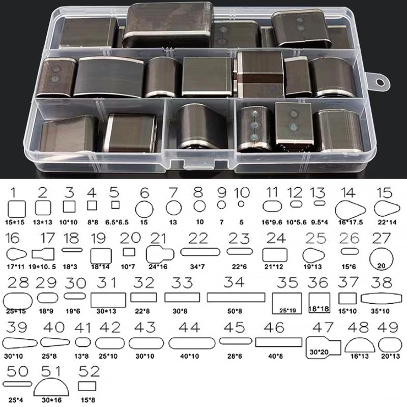 52 Pcs Leather Cutter Leather Hand Punch Craft DIY Craft