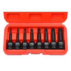 1/2" Drive XZN Triple Square Spline Driver Impact Socket Set, Cr-Mo Steel Metric (M5 - M16) | 8 Piece Set