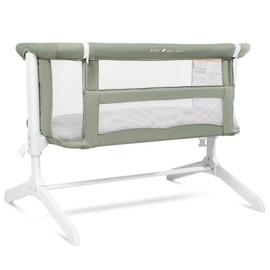 Baby Delight Beside Me Serenity Bassinet | Lightweight Bedside Sleeper & Baby Bassinet | 7-Position Height Adjustment | 100% GOTS Certified Organic Cotton Fabric | Organic Sage