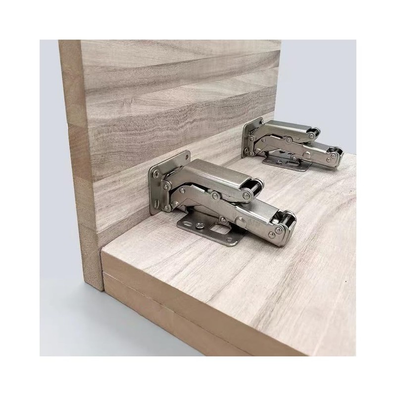 2 Pieces 170 Degree Hinges Frameless Cabinet Door Hinges Hidden