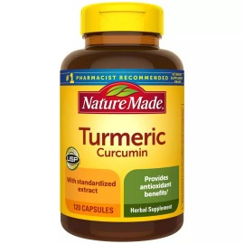 Nature Made Turmeric Curcumin 500 mg Capsules Herbal Supplements 120 Each
