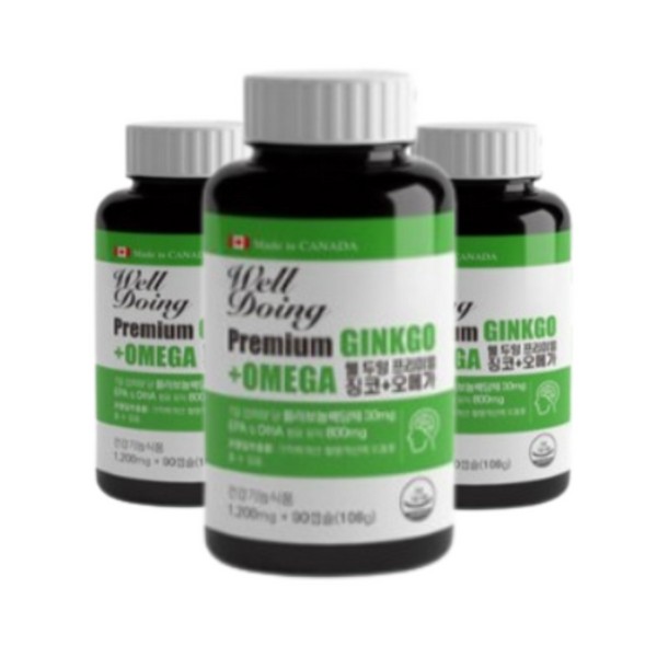 [On Sale] Well Doing Nursing and Pregnant Women Blood Circulation Nutritional Supplement Omega 3 Three DHA Premium Ginkgo 3EA / [온세일]웰두잉 수유부 임산부 혈행 영양보충용 제품 오메가 3 쓰리 dha 프리미엄 징코 3EA