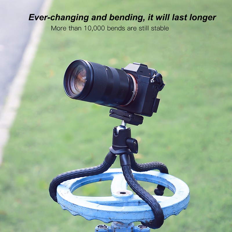 TELESIN Portable Tripod Stand Flexible Desktop 360° Ball Head Tripod