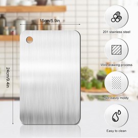 Titanium Chopping Board, Stainless Steel Chopping Board, Titanium for Kitchen, Stainless Steel Cutting Board, BPA-Free Chopping Board, 304 Stainless Steel Chopping Board, Titanium Chopping Board, 15 x