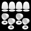AUXBC 4PCS Universal Toilet Bolt Caps Set, White Plastic Push-On