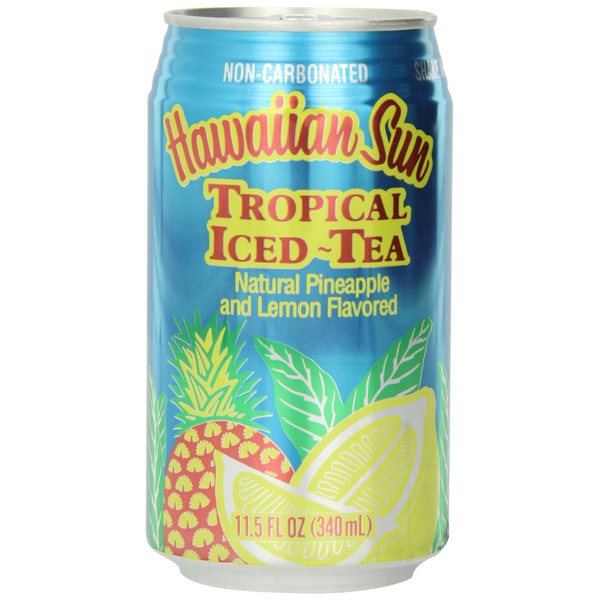 Hawaiian Sun Iced Tea, Tropical, 11.5-Ounce (Pack of 24)