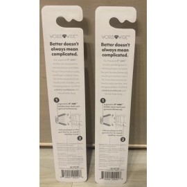 World Wide Daily Toothbrush 🪥 2 Pack - Ultra Soft STANDARD - V ARC BLACK