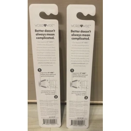 World Wide Daily Toothbrush 🪥 2 Pack - Ultra Soft STANDARD - V ARC BLACK