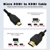 Micro HDMI to HDMI Cable Cord Compatible with Sony A7