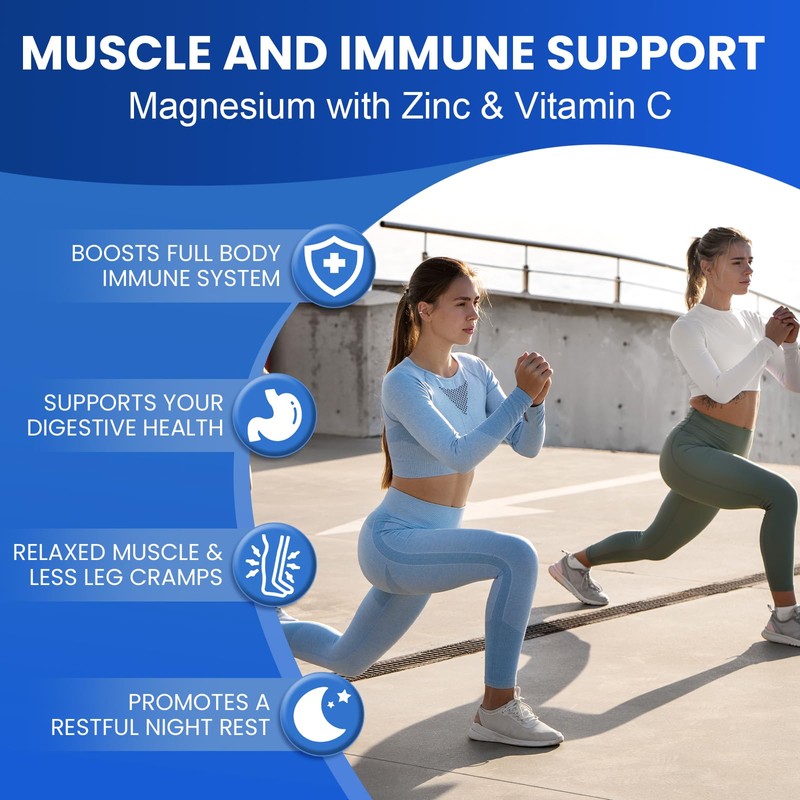 Magnesium Complex for Women and Men, Magnesium Supplement 8 Elemental