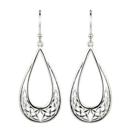 LaTisoro Sterling Silver Filigree Teardrop Earrings – 100% Hypoallergenic & Allergy Free Jewelry