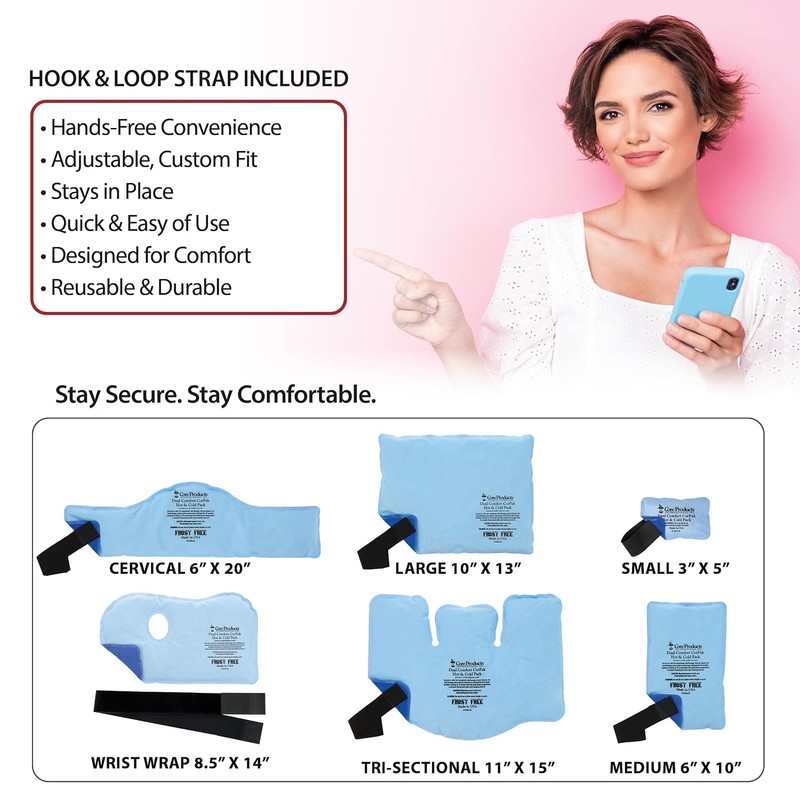 Hot and Cold Gel Pack with 18" Strap 6" x