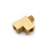Anderson Metals 06127 Brass Pipe Fitting, Barstock Street Tee, 1/2"