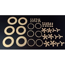 Sizzix Tim Holtz Die Cuts * Steampunk Parts * Six Sets * Chipboard * Gears Pulleys More - Chipboard