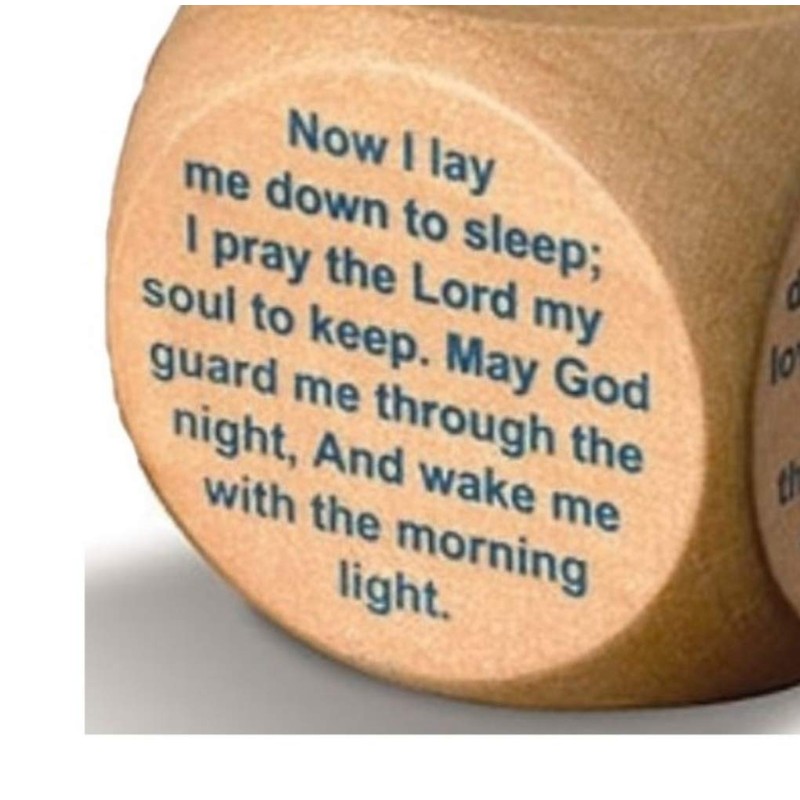 Wooden Prayer Cube Bedtime Prayers for Children and Families