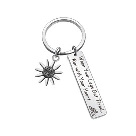 ZQEOU Track And Field Gifts Runner Gifts Athletic Trainer Gifts Running Lovers Gifts Marathon Gifts Fitness Enthusiast Keychain Cross Country Races Gift Fitness Gym Jewelry