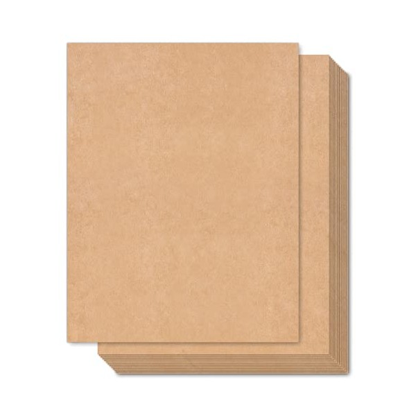 Brown Kraft Cardstock Thick Paper 100 Sheets, Ohuhu 8.5" x 11" Heavyweight 90lb Cover Card Stock for Crafts and DIY Cards Making