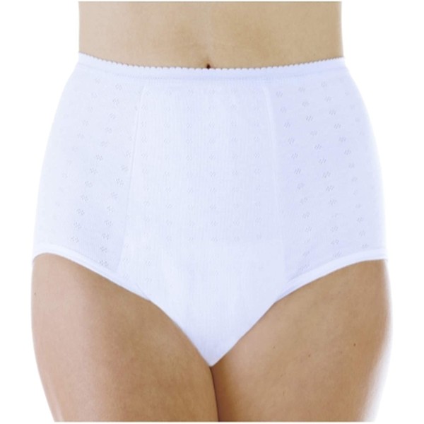 1-Pack Women's Maximum Absorbency Reusable Bladder Control Panties White 1X (Fits Hip: 43-44")