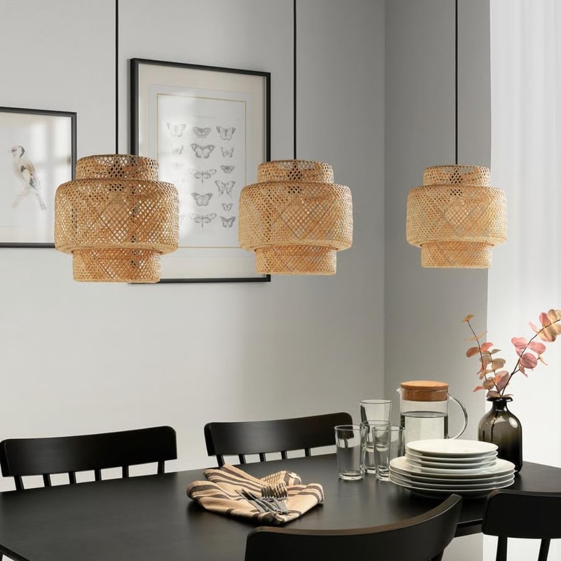IKEA 703.150.30 Sinnerlig Pendant Lamp, Bamboo